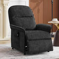 Power Recliner Chair with Remote Control 21 Wide Seat Small Recliners with Side Pocket for Adults Thick Cushions Chair for Living Room &amp Bedroom Dark Grey