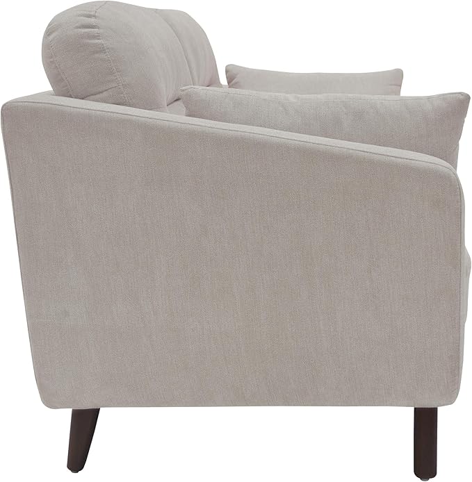 Serta Sierra Living Room Modern Design Microfiber Upholstered Couch Ideal for Smaller Spaces 73 Sofa Ivory