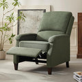 VKNOW Recliner Chair Fabric Recliner with Soft Armrest Home Theater Seating with Adjustable Push Back and Lumbar Support Single Sofa for Adults Lounge Chair for Living Room Bedroom（Green）
