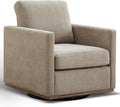 Aoiy &amp Wifon 30.7 W Swivel Accent Chair Mid Century Modern Swivel Chair for Living Room Comfy Small Accent Chair Wavy Chenille Taupe