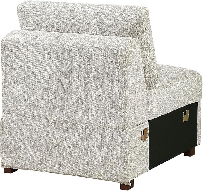 Lexicon Modular Sectional Sofa Module for Sectional Couch Armless Chair Removable Back Cushion Cover Microfiber Sand