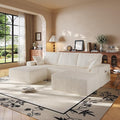 108 U Shaped Sectional Couch with Ottoman Corduroy Modular Sectional Sofa with Deep Seat Modern Modular L-Shape Sofa Couch with ChaiseUpholstered Boneless Couches for Living Room Bedroom
