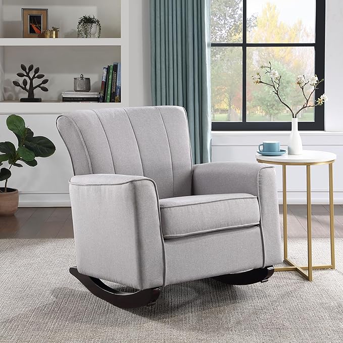 Light Grey Rocking Chair - Comfort &amp Support | Living Room &amp Bedroom | Pocket Coil Seat