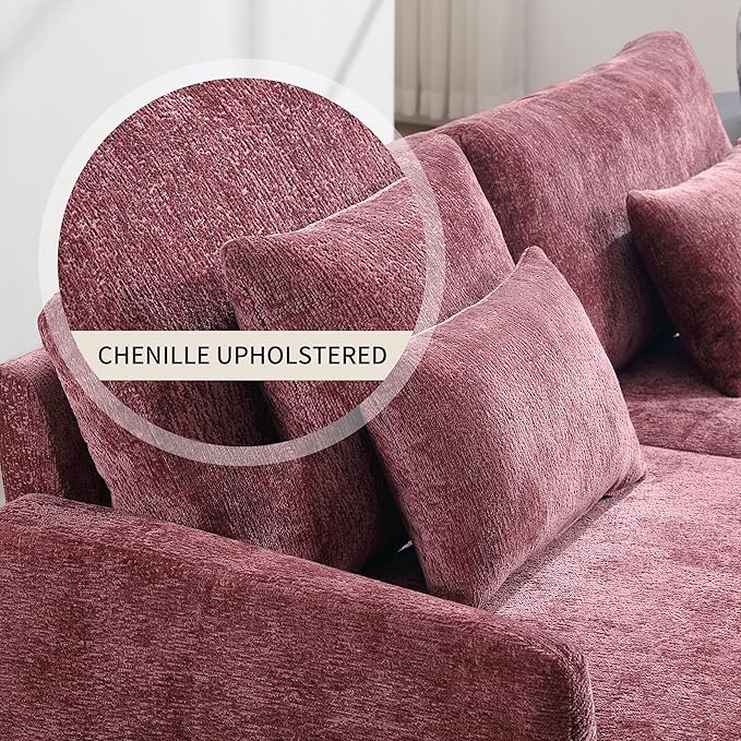 Sofa68” Comfy Sofa Couch with Extra Deep Seats Chenille Loveseat Comfy Small couches for Small Spaces Apartment Lounge2-Seat Upholstered