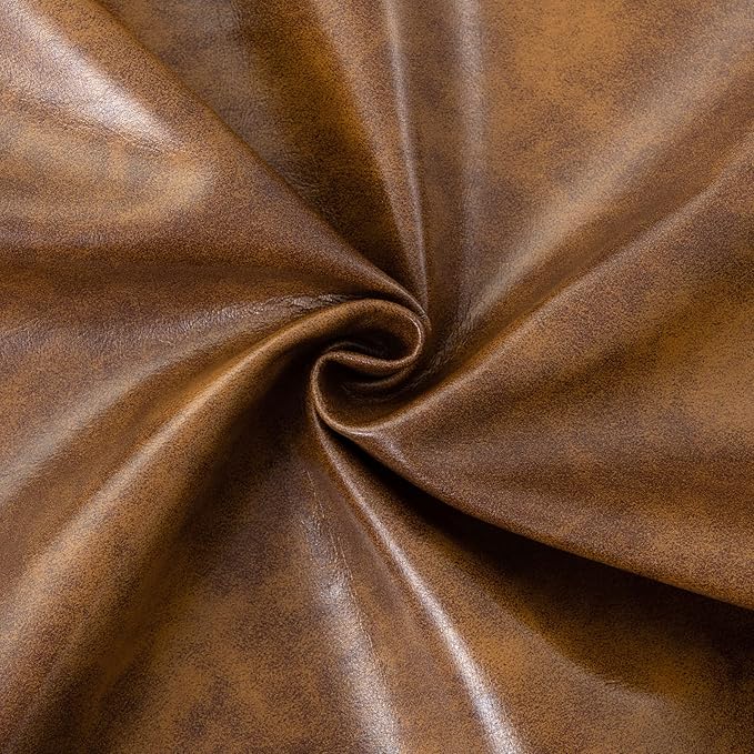 Furniliving PU Leather Accent Chair for Living Room Upholstered Reading Chair with High Backrest Tufted-Button Wingback Armchair for Bedroom Dressing Room Home Office Brown