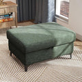 35 Large Storage Ottoman for Living Room 7.8 Deep Seat Rectangular Ottoman Foot Rest for Couch Chenille Storage Footstool Load 350 lb （Green）