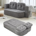 KIVENJAJA 78.7 Boneless Loveseat Convertible Folding Sofa Bed Full Size with Pillows Comfy Cloud Fold Out Couch Foldable Sleeper Sofa Bed for Living Room Small Spaces Office Apartment Grey