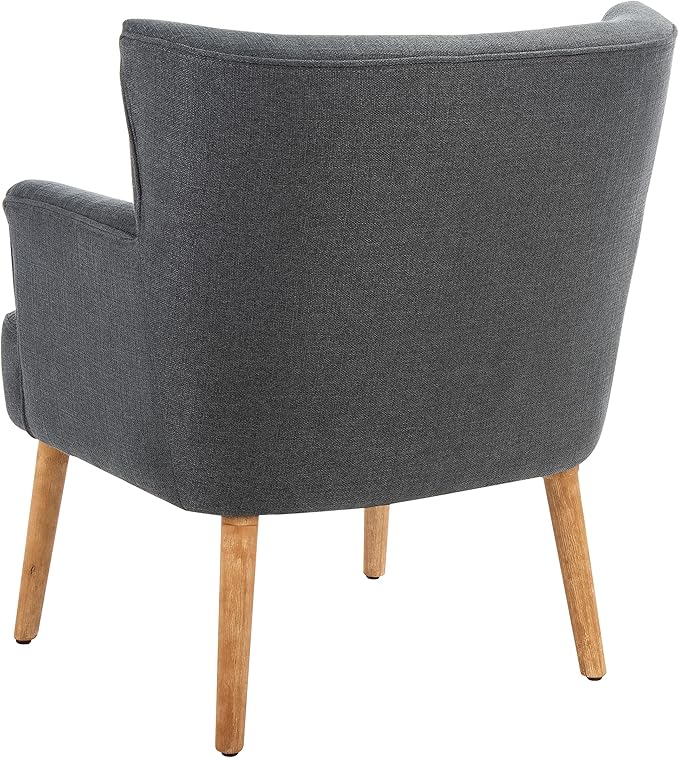 SAFAVIEH Home Collection Delfino Dark Grey/Natural Accent Chair