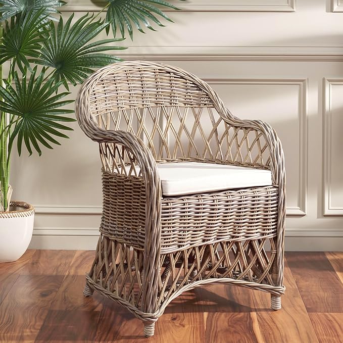 Safavieh Home Collection Inez Natural Wicker Club Chair