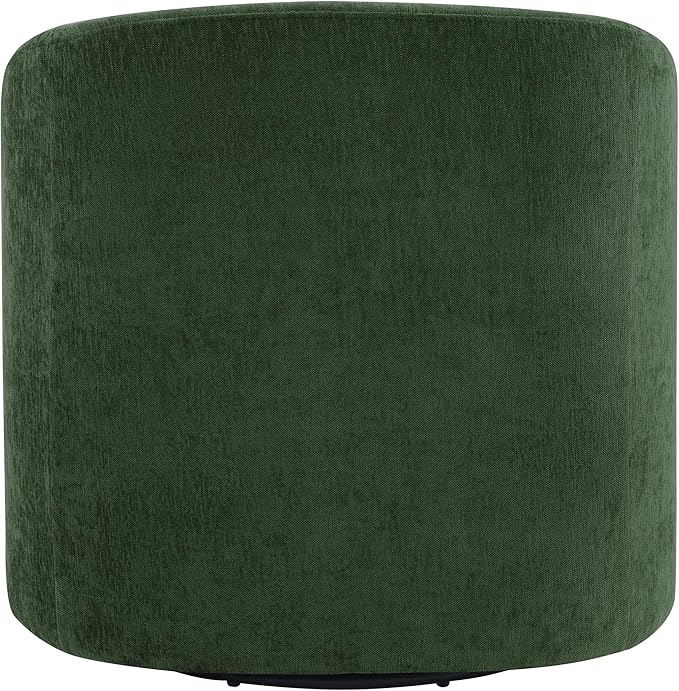 OSP Home Furnishings Parker Upholstered Swivel Tub Accent Chair Green Fabric