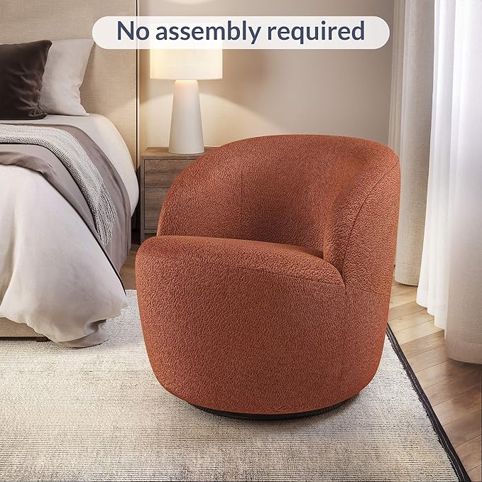 BELLEZE Modern Velvet Swivel Accent Chairs 360 Upholstered Multi-Purpose Chairs Comfortable Round Barrel Chairs for Living Room Bedroom - Slate (Set of 2) - 300 lbs Weight Capacity
