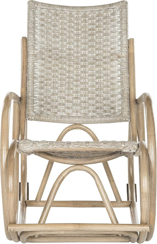 SAFAVIEH Home Collection Bali Antique Grey Rocking Chair