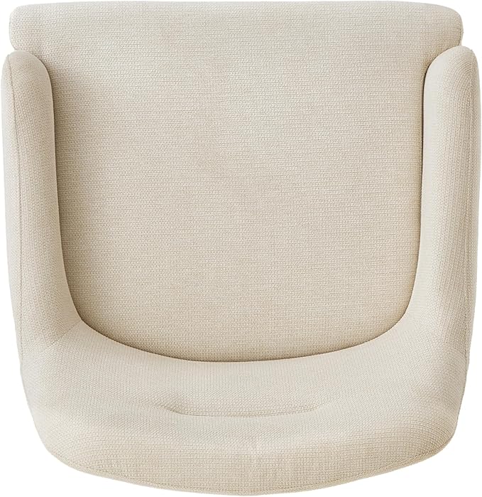Christopher Knight Home Justin Modern Accent Chair with Metal Legs Chenille Upholstered Lounge Chair Indoor Curved Backrest Armchair Soft Cushion Seating for Living Room Reading Home Beige
