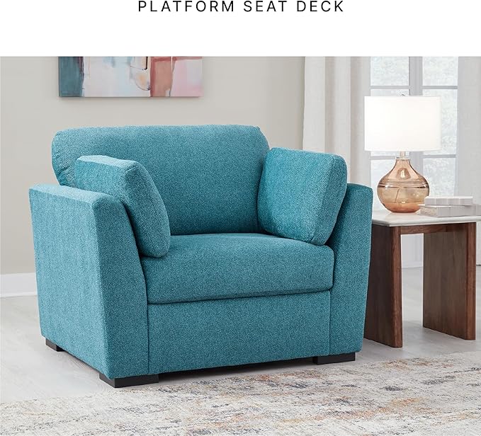Signature Design by Ashley Keerwick Modern Upholstered Oversized Chair Blue