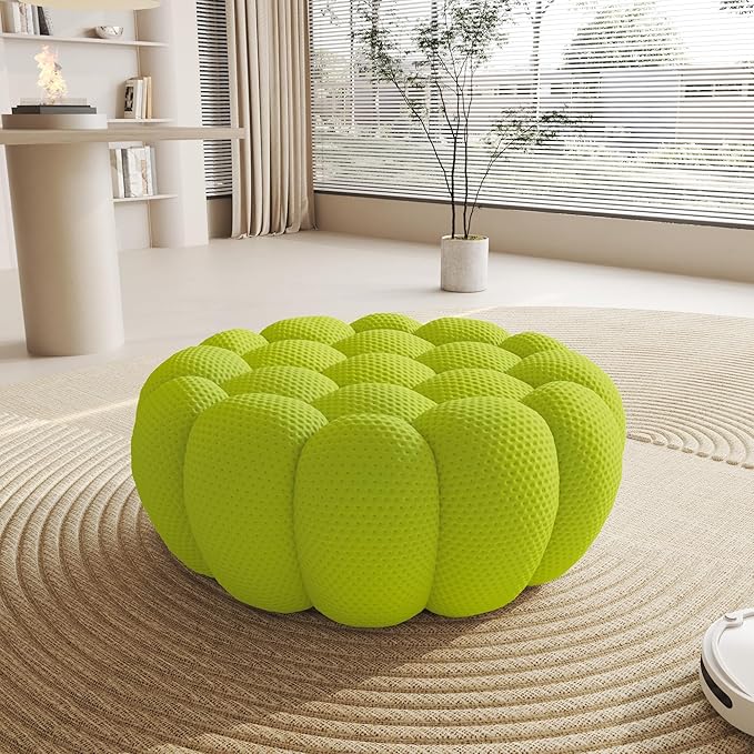WJShome Bubble Couch42 Modern Curved Sofa Morden Lazy Floor Sofa Memory Foam Bean Bag Floor Couch Lounge Chair for Living Room Office Apartment (Lemon Green)