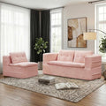 80-inch Folding futon Sofa Bed Full-Size Convertible Sleeper Couch Bed Memory Sponge Double Sofa with Comfortable Mattress Suitable for Living Room (Pink Sofa Set 80'' inches+blanket)
