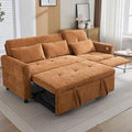Merax 2-in-1 Convertible Sofa Bed &amp Recliner Sofa 82 3-Seater Sofa Pull-Out Sleeper Sofa 3 Level Adjustable Backrest Reversible Left/Right with USB Charging Ports Easy to Assemble (Orange)