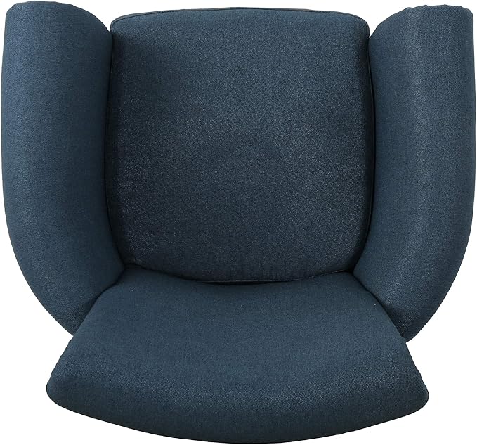 Christopher Knight Home Brice Vintage Scroll Arm Studded Fabric Club Chair Navy Blue / Dark Brown 31D x 29.5W x 31.5H in