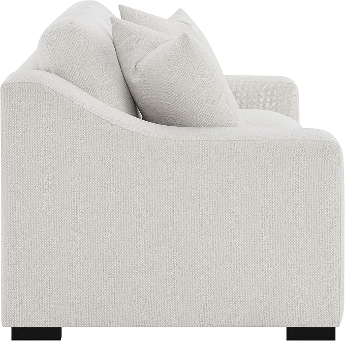 Coaster Home Furnishings - Ashlyn - Wood - Fabric Upholstered Loveseat with Track Arms Reversible Cushions and Cappuccino Block Feet - Living Room - 65-Inch - Sand - 552092