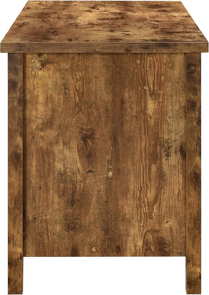 Coaster Home Furnishings - Delwin - Engineered Wood - 47-Inch Lift-Top Computer Desk with Drawers &amp File Cabinet Drawer Without Keyboard Tray Farmhouse Style - Home Office - Rustic Nutmeg - 8812