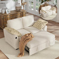 Hanherry 59 Loveseat Sofa with Pull Out Couch Bed Chenille 2-in-1 Convertible 2 Seater Sleeper Sofa with USB ChargingComfy Love Seat for Small Spaces Living Room Apartment