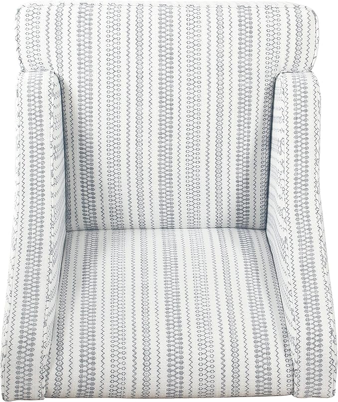 HomePop Swoop Arm Accent Chair Ivory Stripe