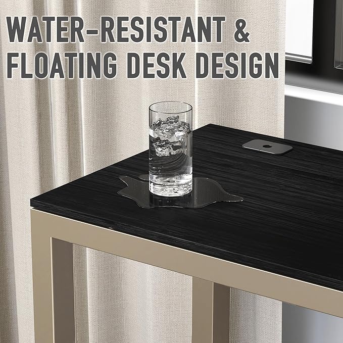 SHW 55 x 60 Inches Commercial-Grade L-Shape Corner Office Computer Desk Espresso