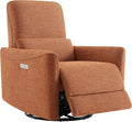 CHITA Power Recliner Chair Swivel Glider FSC Certified Fabric Living Room Nursery Reclining Sofa Chair with Lumbar SupportTerracotta