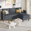 Shintenchi Modern Upholstered Sectional Sofa L-Shaped Couch with Reversible Chaise for Living Room New Corduroy Fabric