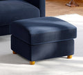 25.2 Couches for Living Room Comfy Blue Ottoman with Storage Foot Rest Tool-Free Setup Small Ottoman Foot Rest for Couch Corduroy Couch for Bedroom Apartment Office