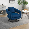House Hold Upholstered Tufted Living Room Chair Textured Velvet Fabric Accent Chair with Metal Stand