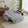 65'' Chaise Lounge Chair Indoor 3-in-1 Convertible Sofa Bed with Pull-Out Design 360° Swivel Side Table Modern Granular Velvet Couch Bed for Living Room Small Space &amp Apartment-Friendly