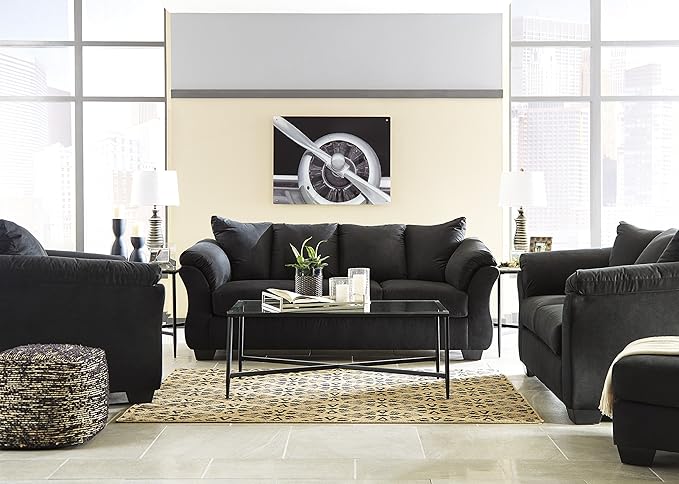 Signature Design by Ashley Darcy Classic Contemporary Sofa Black