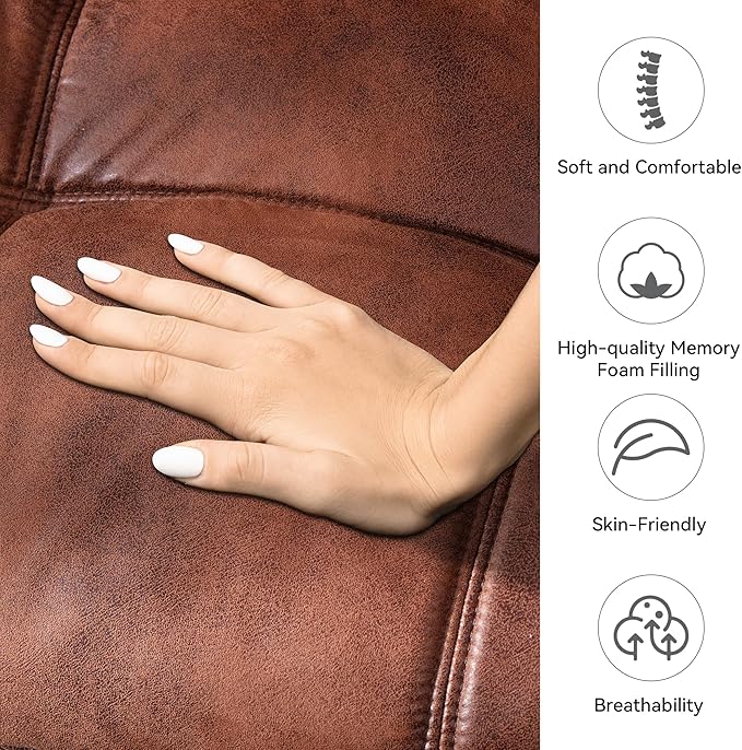 71 Convertible Futon Sofa BedFaux Leather Futon CouchMemory Foam Loveseat Sleeper SofaSmall Splitback Modern Folding Couch for Living RoomOfficeApartmentSaddle Brown