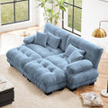 Modular Sectional Sofa for Living Room94.4 U-Shaped Comfy Couch with Ottoman2 Seater Beige Small Couches for Small SpacesFluffy Couch Set with Deep Seat