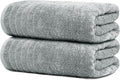 Tens Towels Pack of 2 Extra Large Bath Sheets 35 x 70 Inches 100% Cotton Larger &amp Lighter Weight Quicker to Dry Super Soft &amp Absorbent Oversized Bath Towels Cool Grey