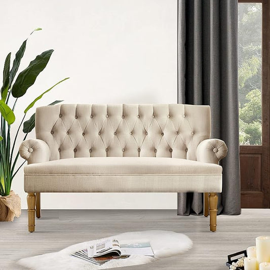 Rosevera Loveseat Sofa for Living Room - Linen Classic Beige