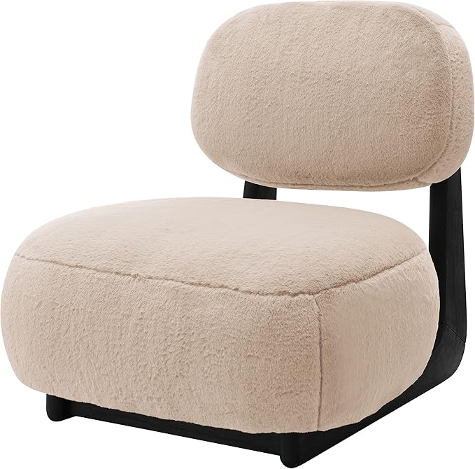 Coaster Home Furnishings - Duffie - Upholstered Armless Accent Chair with Oval Back Thick Seat Cushion and Horizontal Support - Living Room - Camel - 903097