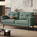 GarveeHome 65 in Loveseat Sofa Mid Century Modern Couch Comfy Love Seat Couches for Living Room 2 Seater Deep Seat Sofa Upholstered Couches for Bedroom Office Small Space Linen Green