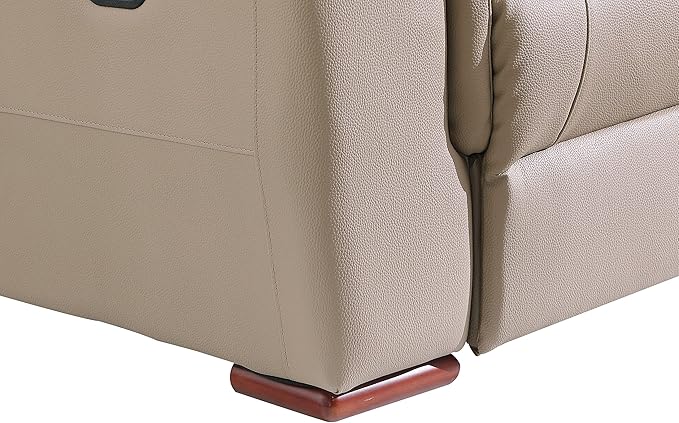 Blackjack Furniture Walker Leather Match Upholstered Reclining Living Room Loveseat Hazel Wood