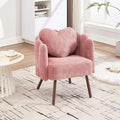 Okeysen Petal Vanity Cute Chair Velvet Accent Chairs with Wood Leg Vanity &amp Makeup Room Mid Century Reading Armchair for Living Room Bedroom.