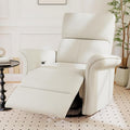 Power Swivel Rocker Recliner Chair for Nursery Upholstered Snowflake Velvet 270°Swivel Glider Rocker Chair with USB Ports Small Power Recliners for Small Spaces Living Room