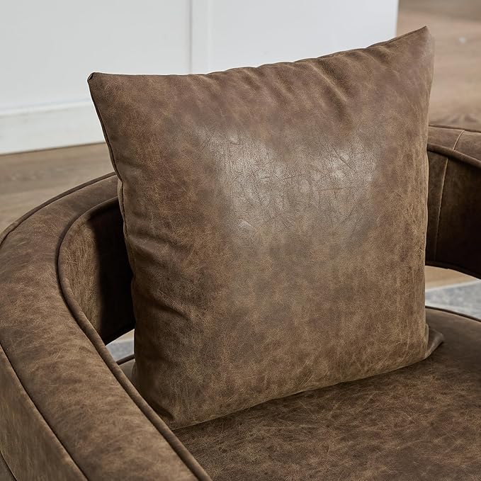 KEIKI Swivel Accent Chair Comfy Sofa with Open Back Club Chair Leisure Seat for Lounge for Nursery Bedroom Living Room Hotel Office Coffee