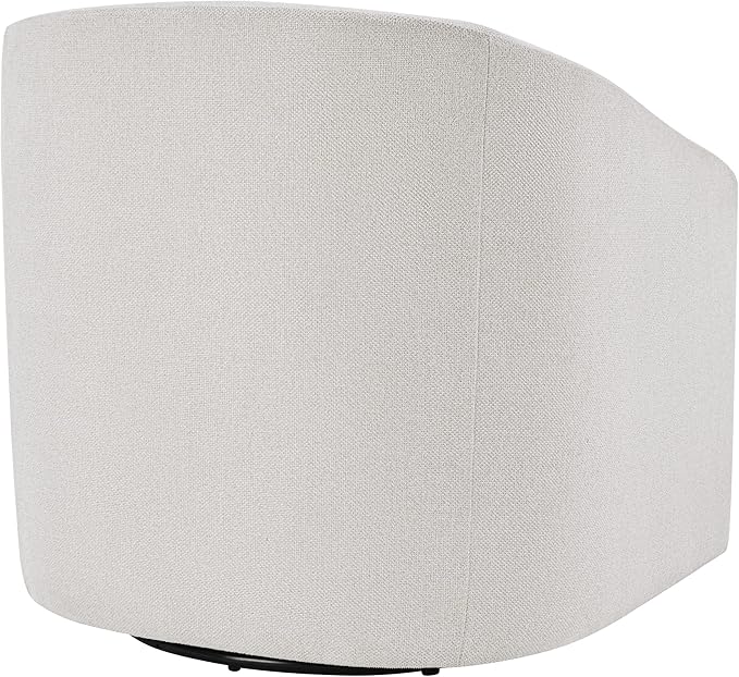 OSP Home Furnishings Parker Upholstered Swivel Tub Accent Chair Cream Fabric