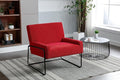 Accent Chair - Modern Industrial Slant Armchair with Metal Frame - Premium High Density Soft Single Chair for Living Room Bedroom