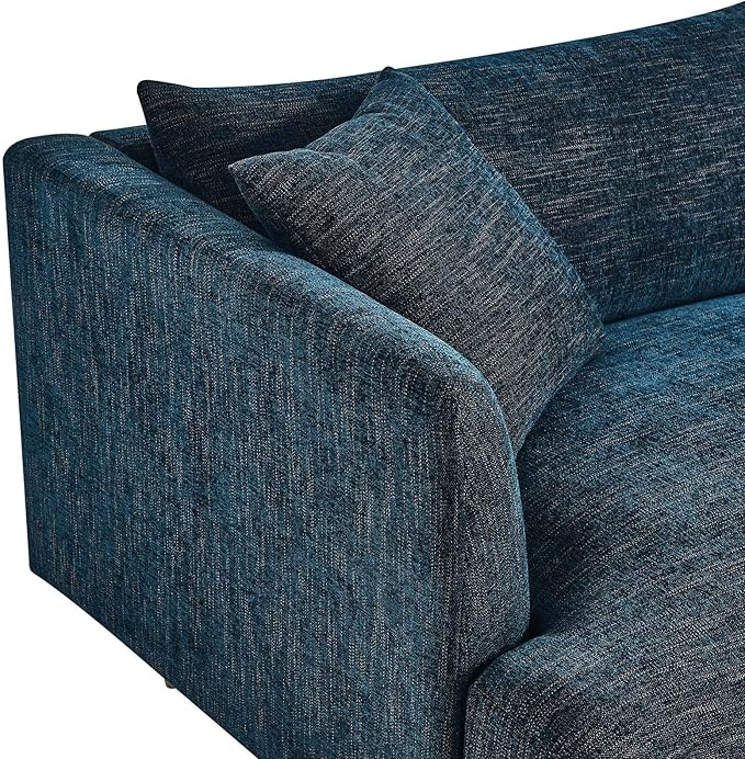 Modway EEI-6405-HEA Zoya Down Filled Overstuffed Sofa Navy Fabric