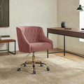 Velvet Office Chair with Gold Base Modern Cute Desk Chair Comfortable Adjustable Swivel Task Chair for Home Office Living Room Bedroom Vanity Study