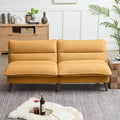 Convertible Futon Sofa Bed 72 Loveseat Couch with 3-Level Adjustble Backrest Modern Futon Loveseat Sofa for Living Room Apartment Yellow