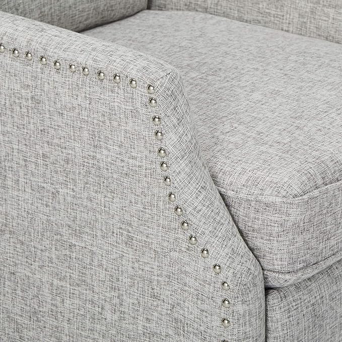 GDFStudio Christopher Knight Home Wescott Traditional Fabric Recliner Light Grey Tweed