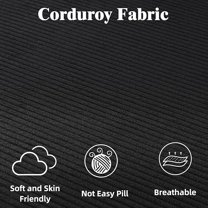 Modular Loveseat L Shaped SofaBoneless Cloud Couch with Ottoman (Black) | Freely Combination No Assemble Required Modular Design Breathable Fabric Convertible to Bed Futon Bed